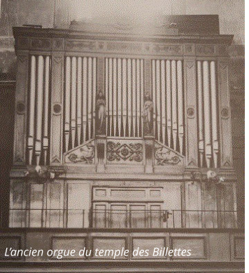 L’ancien orgue du temple des Billettes